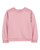 Toddler Embroidered Fleece Pullover, image 1 of 3 slides