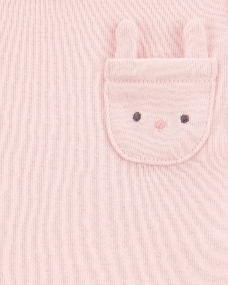 Baby Girl 5-Pack Floral Bunny Short-Sleeve Cotton Bodysuits, image 3 of 8 slides