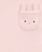 Baby Girl 5-Pack Floral Bunny Short-Sleeve Cotton Bodysuits, image 3 of 8 slides
