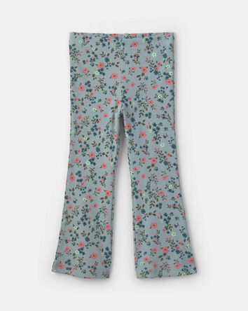 Toute-petit fille - Ensemble 2 pi&egrave;ces en molleton haut manches longues et pantalon &agrave; motif floral - Bleu, 