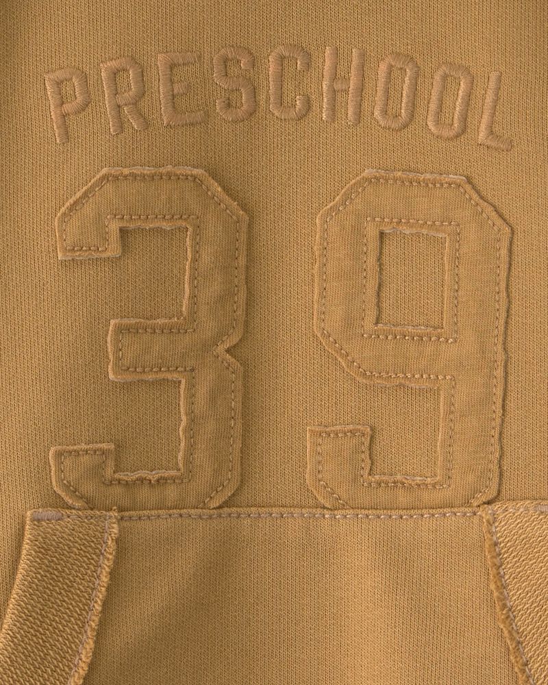 Baby Boy Varsity French Terry Hoodie - Brown, image 3 of 4 slides