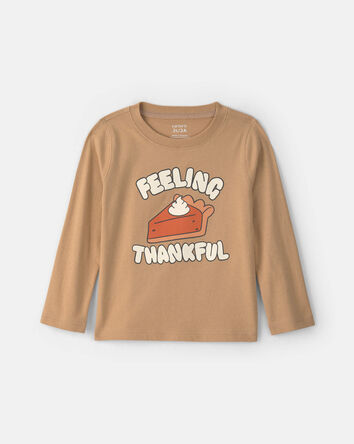 Toddler Boy 'Feeling Thankful' Pie Long-Sleeve Graphic Tee - Brown, 
