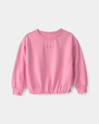 Tout-petit fille - Chandail en jersey bouclette, fraise - Rose, image 1 sur 4 diapositives
