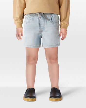 Toddler Pull-On Denim Shorts - Light Blue Wash, 