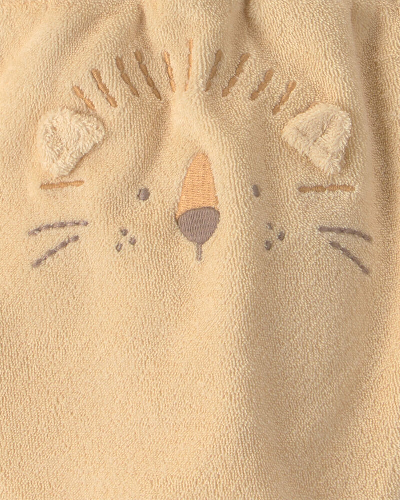 B&eacute;b&eacute; - Ensemble 3 pi&egrave;ces &agrave; superposer haut &agrave; manches courtes en tissu &eacute;ponge &agrave; motif lion - Jaune, image 7 sur 7 diapositives