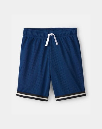 Gar&ccedil;ons - Short de sport en maille, &agrave; rayures - Bleu marine, 