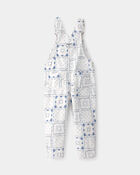 Toddler Girl Bandana Overalls - White, image 2 of 4 slides