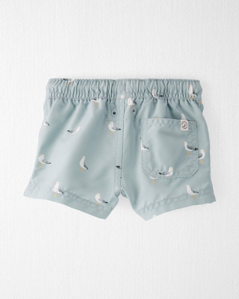 Baby Boy Recycled Seagull-Print Swim Trunks, image 2 of 4 slides