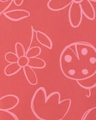 Toute-petit fille - Maillot de bain 1 pi&egrave;ce fleuri pour fille - Rouge, image 3 sur 3 diapositives