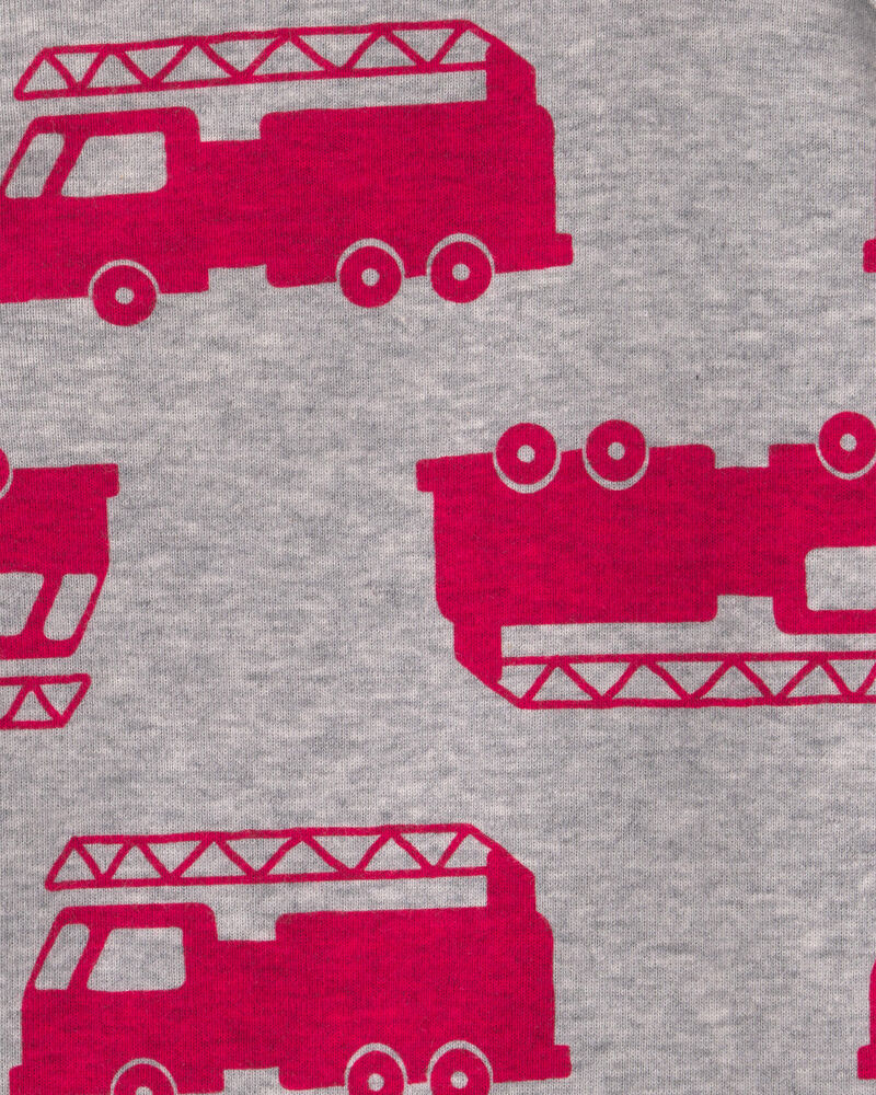 Baby Boy 5-Pack Firetruck Striped Short-Sleeve Bodysuits, image 3 of 7 slides