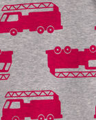 Baby Boy 5-Pack Firetruck Striped Short-Sleeve Bodysuits, image 3 of 7 slides