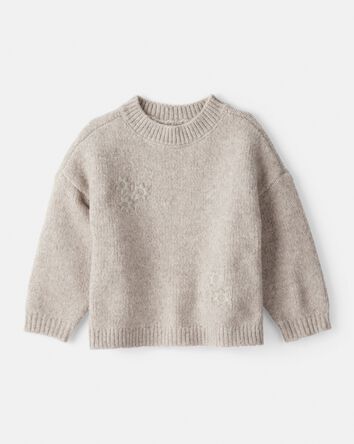 Baby Girl Floral Long-Sleeve Sweater - Cream, 