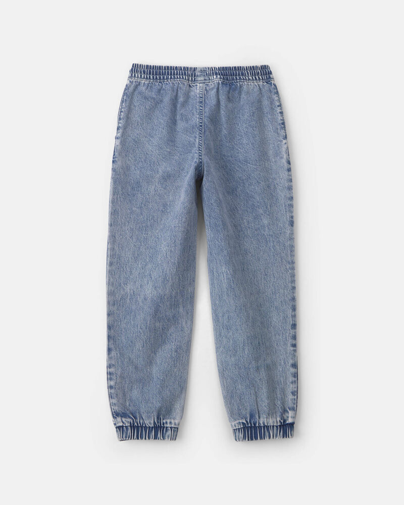 Boys Denim Relaxed Joggers - Light Wash, image 2 of 4 slides