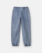 Boys Denim Relaxed Joggers - Light Wash, image 2 of 4 slides
