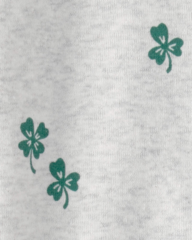 B&eacute;b&eacute; - Grenouill&egrave;re en coton biologique, tr&egrave;fles porte-bonheur, image 4 sur 4 diapositives