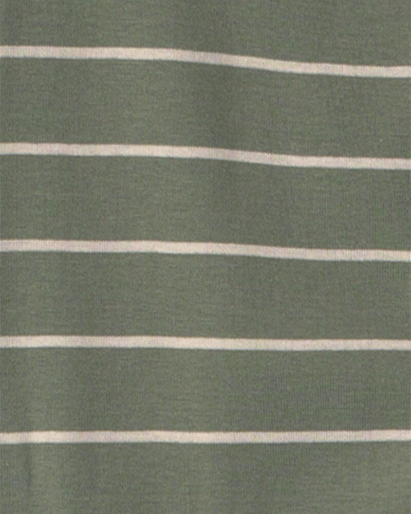 Boys 4-Piece 'Bearly Tired' 100% Cotton Snug Fit Pyjama Set - Green/Cream, image 3 of 5 slides