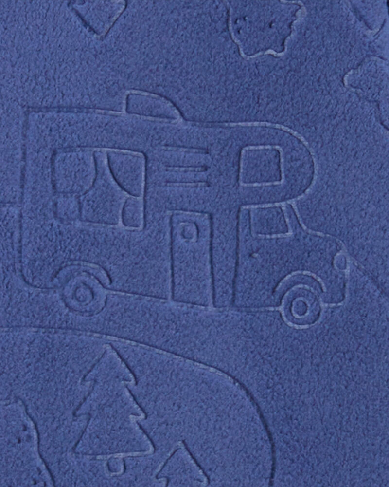 Baby Camping Print Fleece Zip-Up Footie Sleeper Pyjamas, image 2 of 4 slides