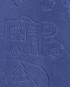 Baby Camping Print Fleece Zip-Up Footie Sleeper Pyjamas, image 2 of 4 slides