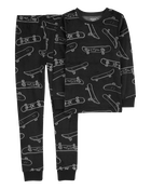 Kid 2-Piece Skateboard Fleece Pyjama Set, image 1 of 3 slides