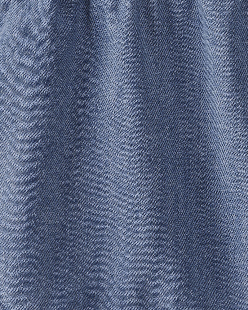 Toddler Girl Organic Cotton Denim Dress, image 4 of 5 slides