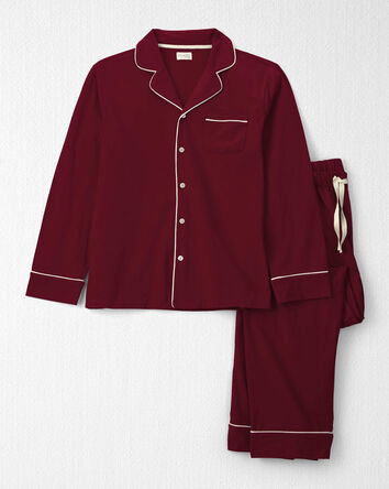 Adult 2-Piece Organic Cotton Coat Style Pyjamas, 