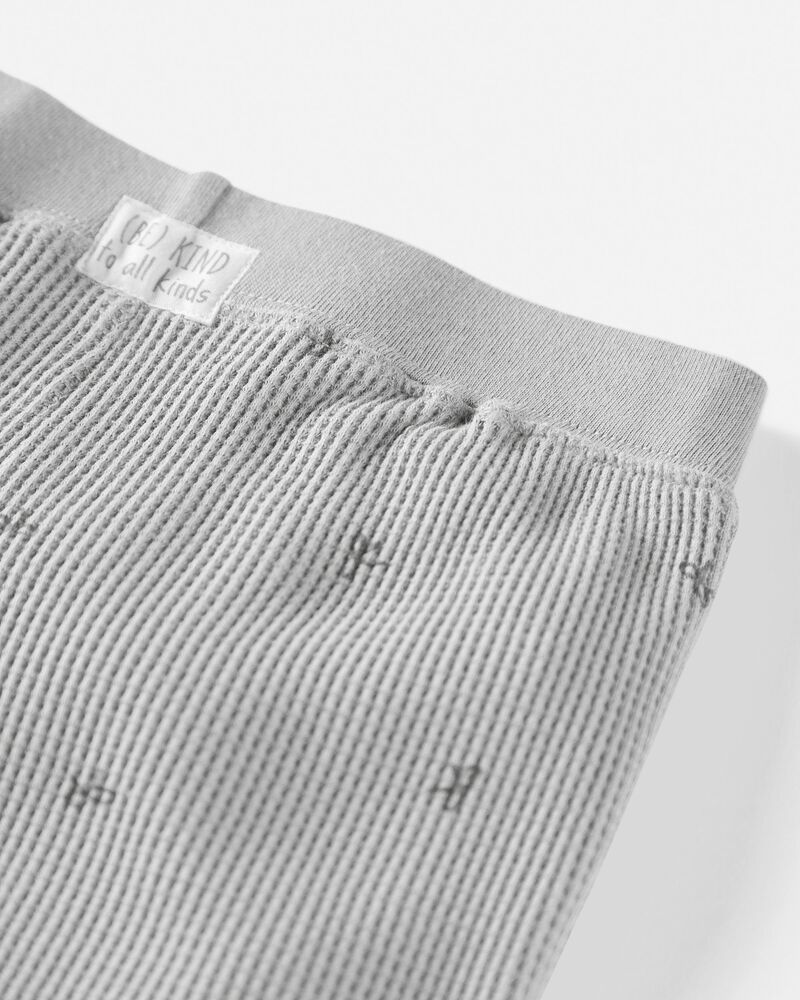 Toddler Waffle Knit Set Made with Organic Cotton in Bows
, image 2 of 4 slides