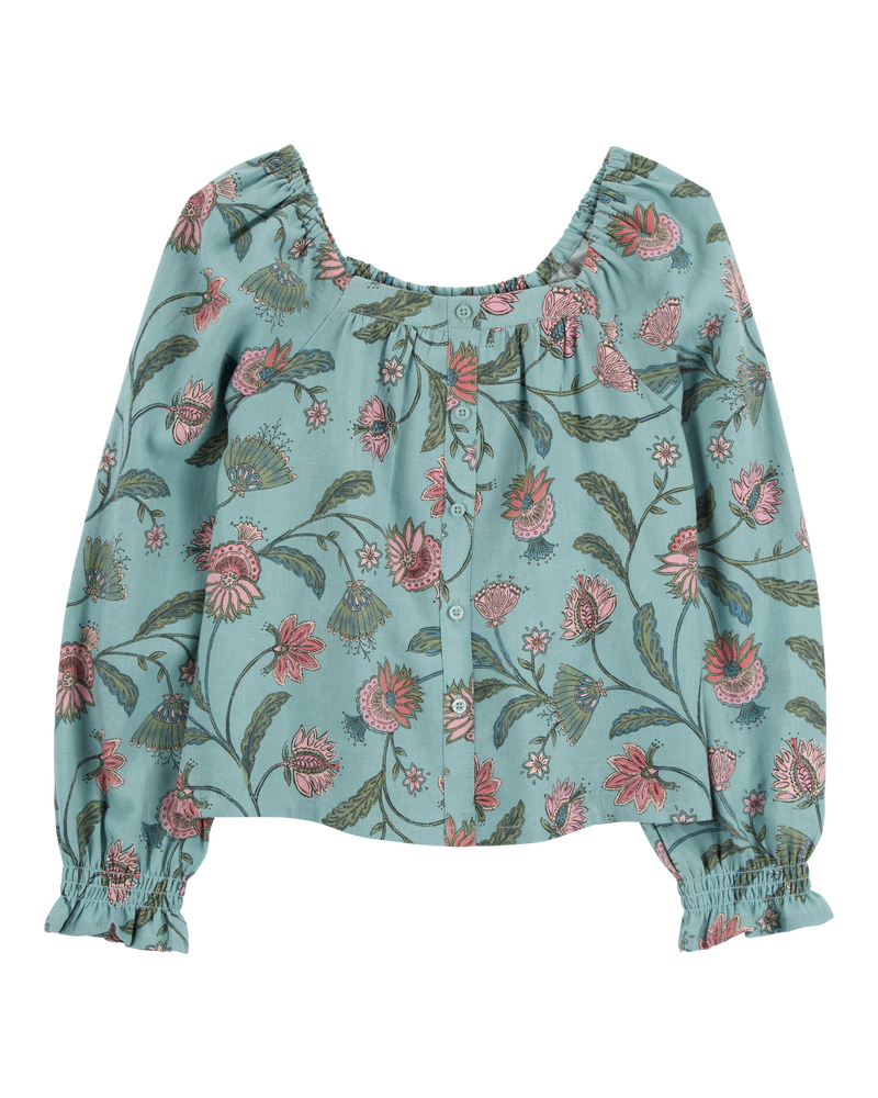 Enfant Haut à encolure carrée à motifs de fleurs sauvages, image 1 sur 3 diapositives