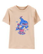 Toddler Dune Shark Short-Sleeve Graphic Tee - Khaki, image 1 of 3 slides