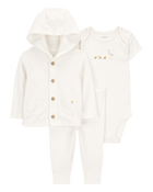 Baby 3-Piece Chick Little Cardigan Set, image 1 of 4 slides