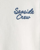 Girls 'Seaside Crew' Nautical Sweater - White, image 4 of 5 slides