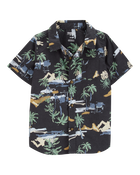 Baby Short-Sleeve Tropical Print Button-Front Shirt, image 1 of 3 slides