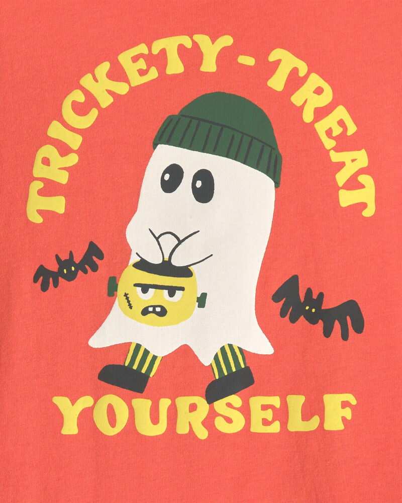 Toddler Boy 'Trickety-Treat Yourself' Halloween Graphic Tee - Orange, image 3 of 5 slides