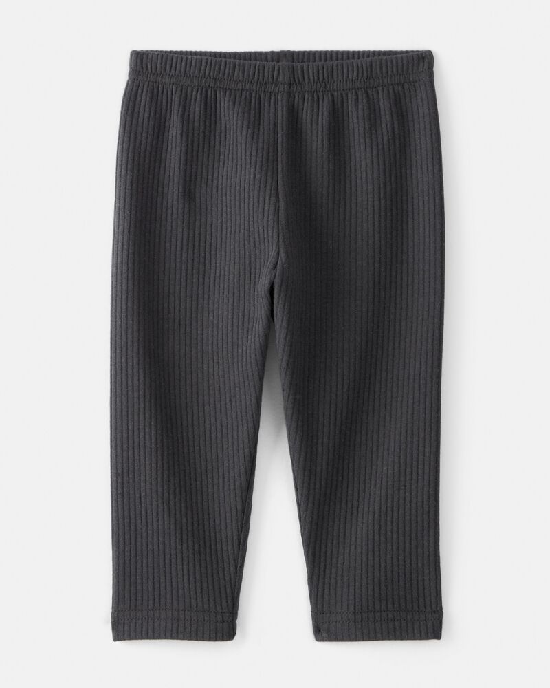 Baby Girl Pull-On Stretch Cozy Leggings - Black, image 1 of 4 slides