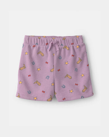 Toddler Girl 2-Piece Pixar&copy; Toy Story French Terry Short-Sleeve Top & Short Set - Purple/Cream, 