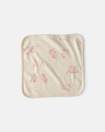 Baby Girl 6-Pack Bunny Terry Washcloths - Pink, 