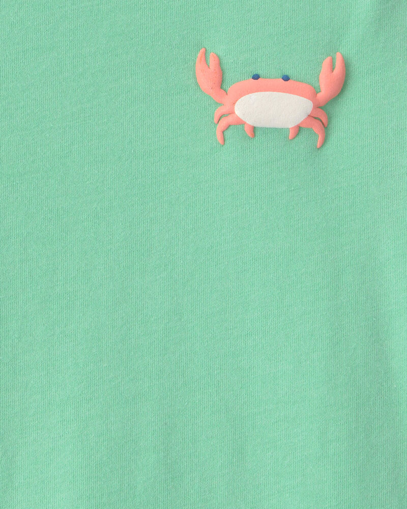 Tout-petit gar&ccedil;on - T-shirt &agrave; imprim&eacute; crabe - Vert, image 3 sur 3 diapositives