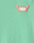 Tout-petit gar&ccedil;on - T-shirt &agrave; imprim&eacute; crabe - Vert, image 3 sur 3 diapositives