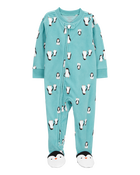 Toddler 1-Piece Penguin Fleece Footie Pyjamas, image 1 of 5 slides