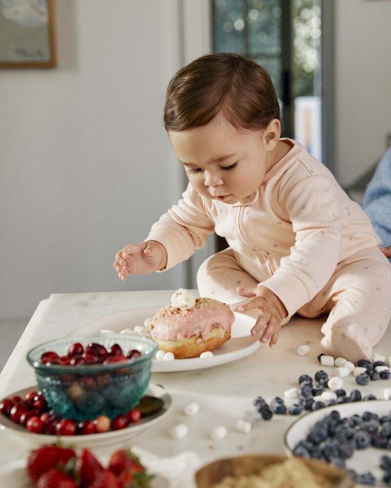 Baby 2-Pack Print 2-Way Zip Cotton Sleeper Pyjamas, image 4 of 5 slides