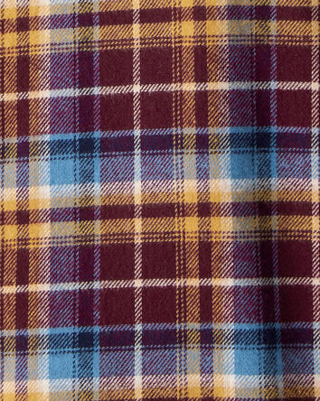 Garçons - Chemise boutonnée à capuchon à motif écossais, 