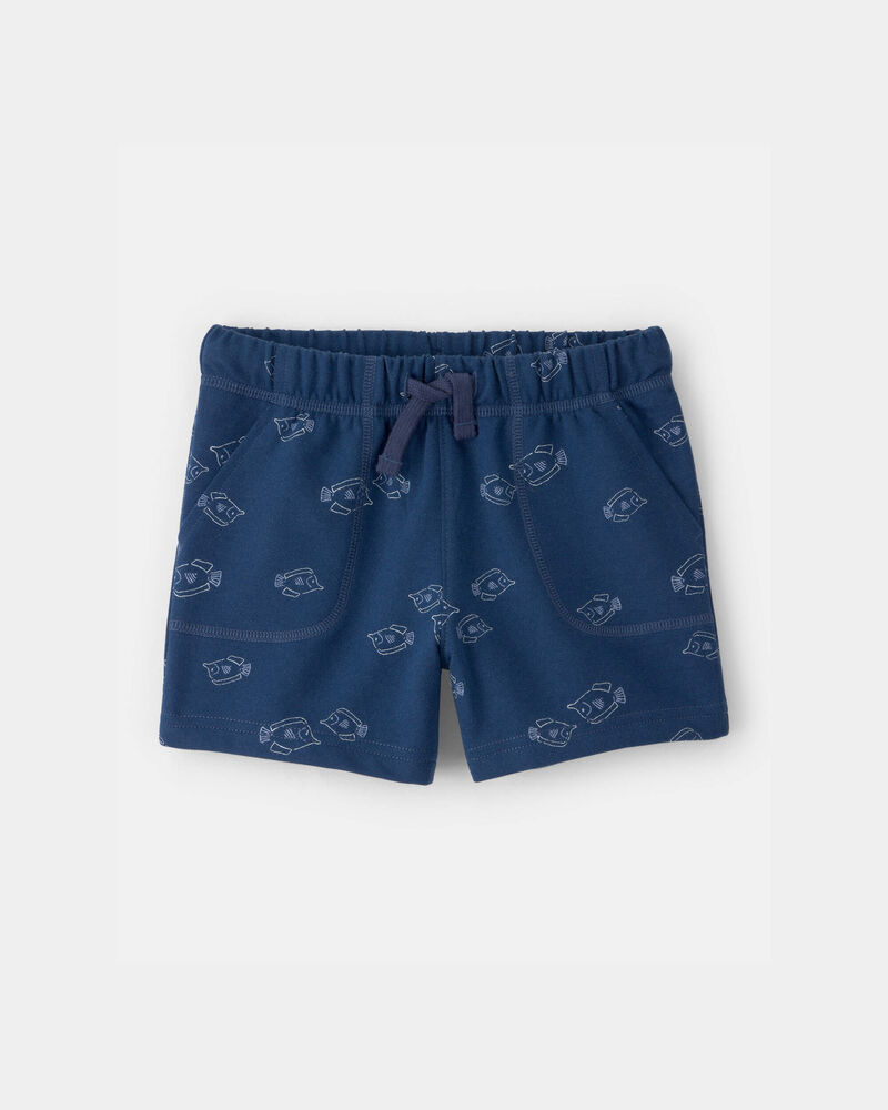 Tout-petit gar&ccedil;on - Shorts en Jersey bouclette - Bleu, image 1 sur 3 diapositives