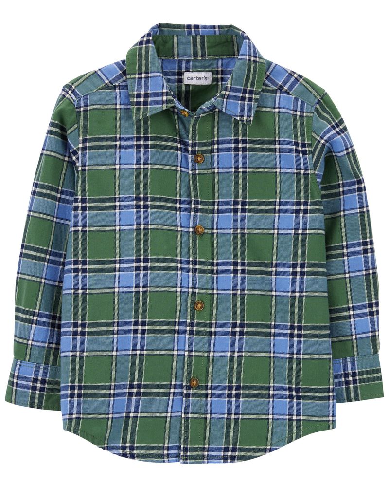 Toddler Plaid Button-Front Shirt, image 1 of 2 slides