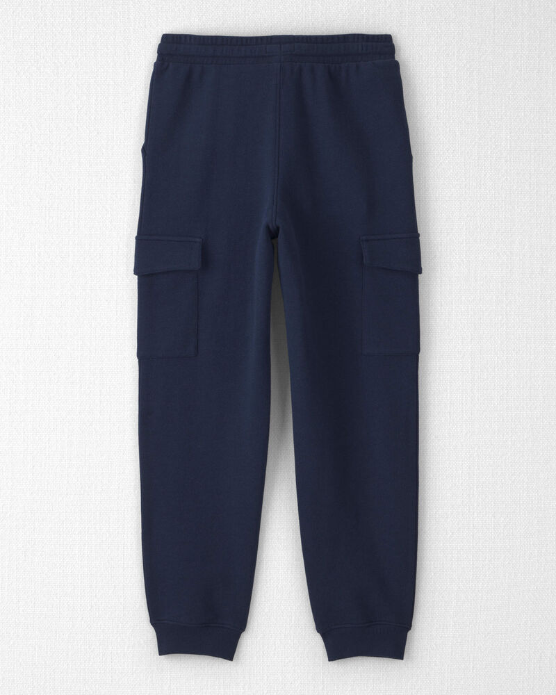 Gar&ccedil;ons - Pantalon cargo en jersey bouclette de coton biologique, image 2 sur 4 diapositives