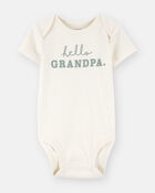 Baby Cotton Short-Sleeve Graphic Bodysuit - White, image 1 of 2 slides
