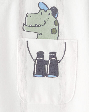Tout-petit gar&ccedil;on - T-shirt &agrave; imprim&eacute; de dinosaures - Blanc, 