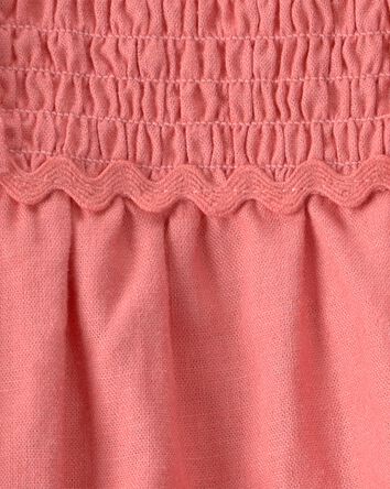 Baby Girl Ruffle Sleeveless Bodysuit Dress - Orange, 