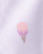 Baby Girl 2-Pack Ice Cream Sleeper- Purple/Blue, image 4 of 5 slides