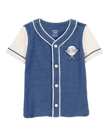 Toddler All-Star Baseball Button-Down Vintage Tee, 