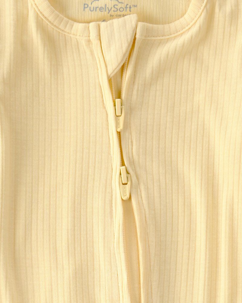 B&eacute;b&eacute; - Grenouill&egrave;re PurelySoft &agrave; fermeture &agrave; glissi&egrave;re &agrave; deux sens - Jaune, image 3 sur 7 diapositives
