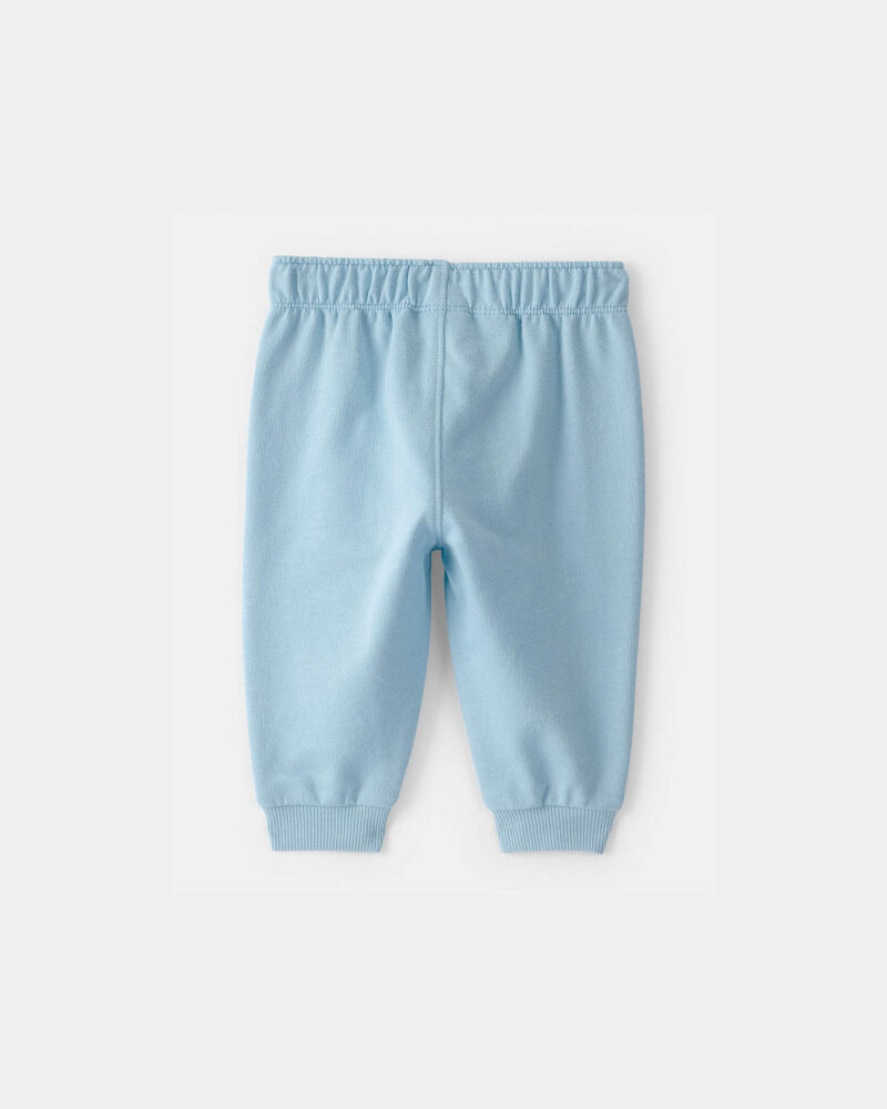 B&eacute;b&eacute; gar&ccedil;on - Pantalon en jersey bouclette - Bleu, image 2 sur 3 diapositives